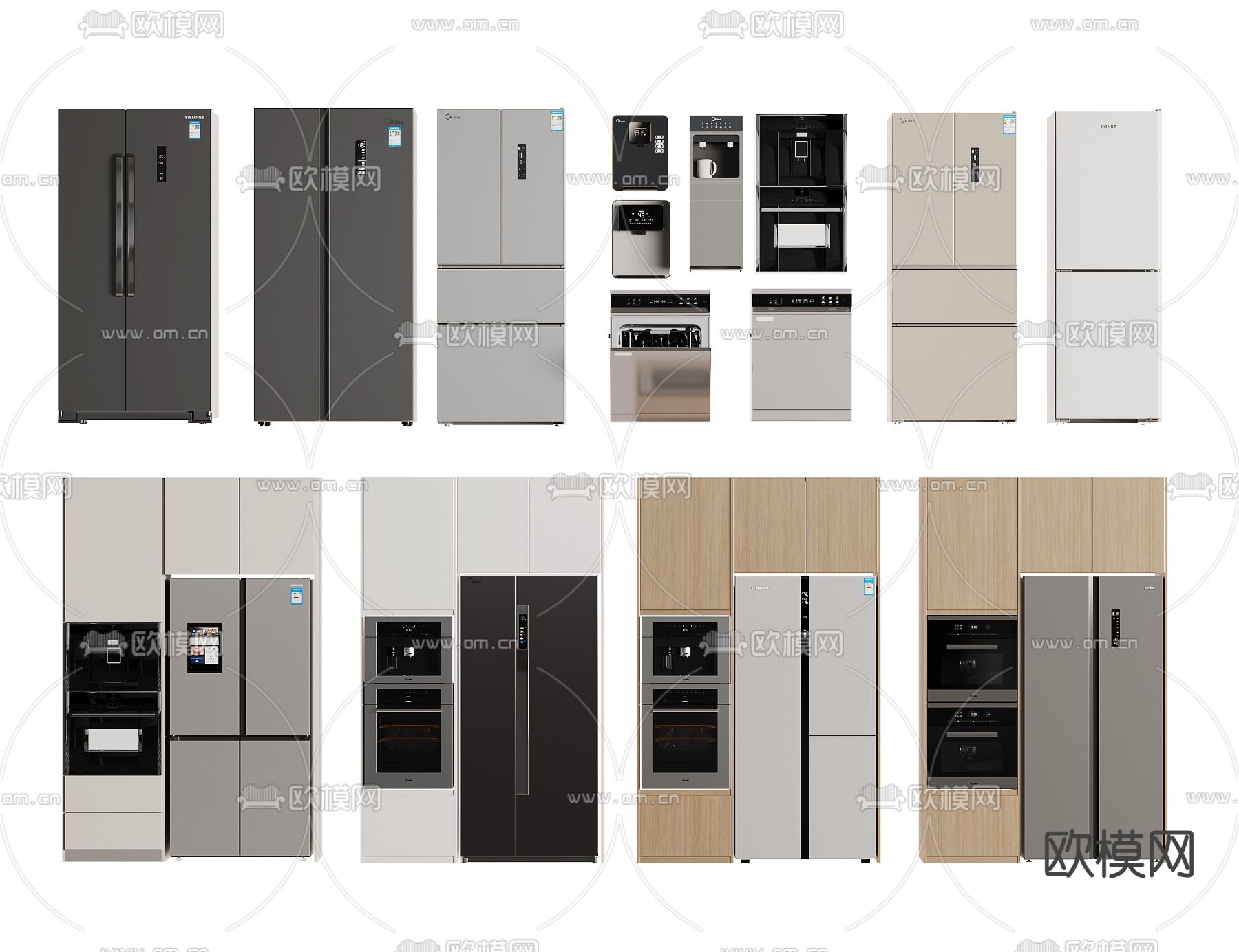双门冰箱 智能冰柜3d模型下载