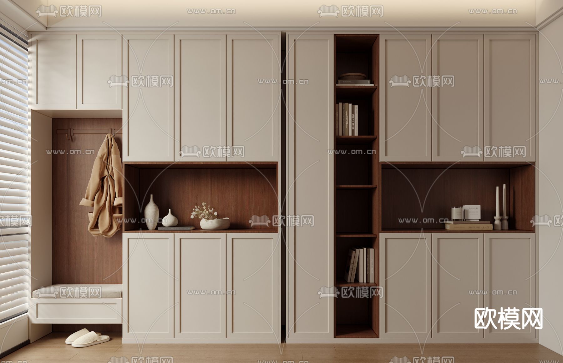 侘寂鞋柜 装饰柜3d模型下载