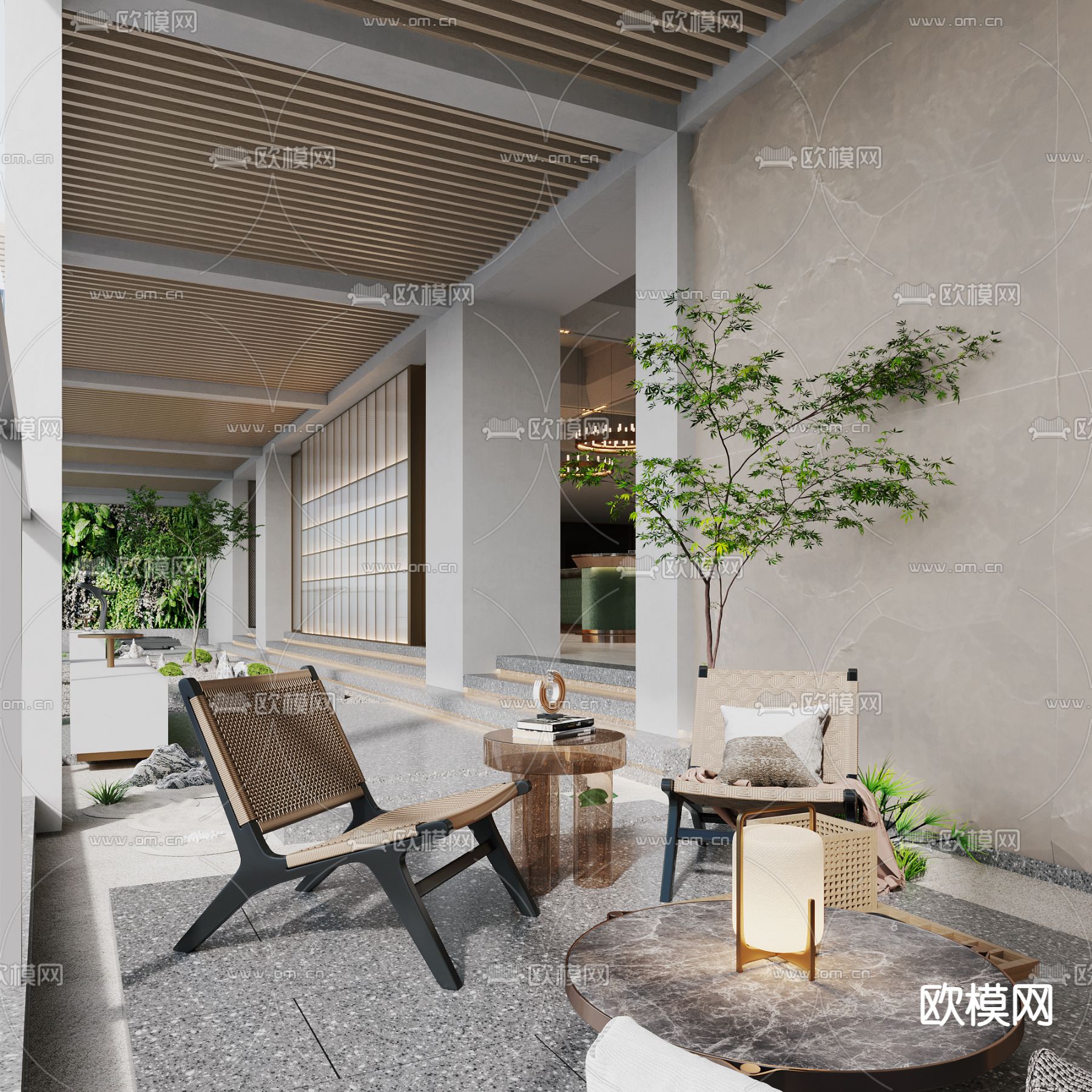 小区活动中心3d模型下载