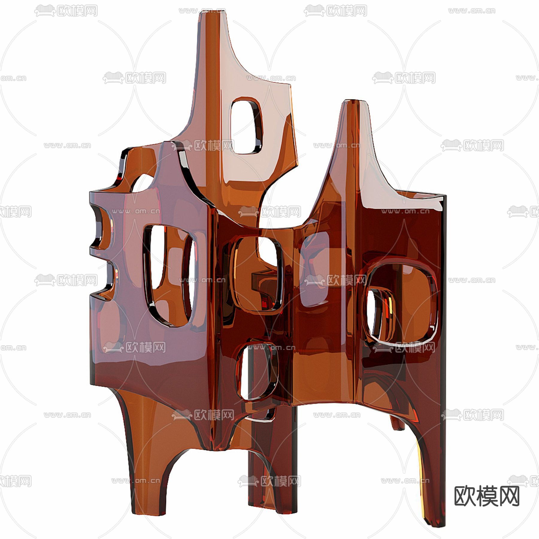 创意雕塑 艺术摆件3d模型下载（渲染图1）