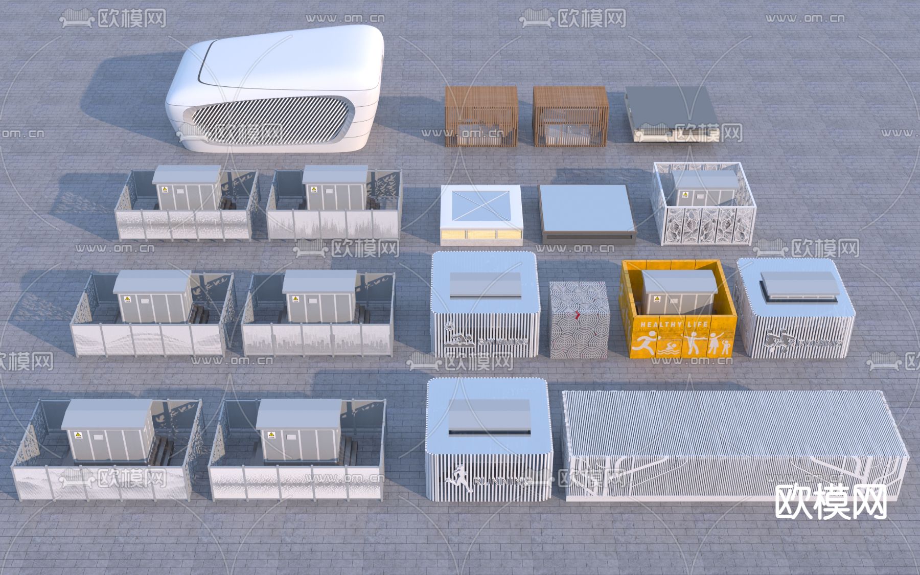 市政配电箱3d模型下载