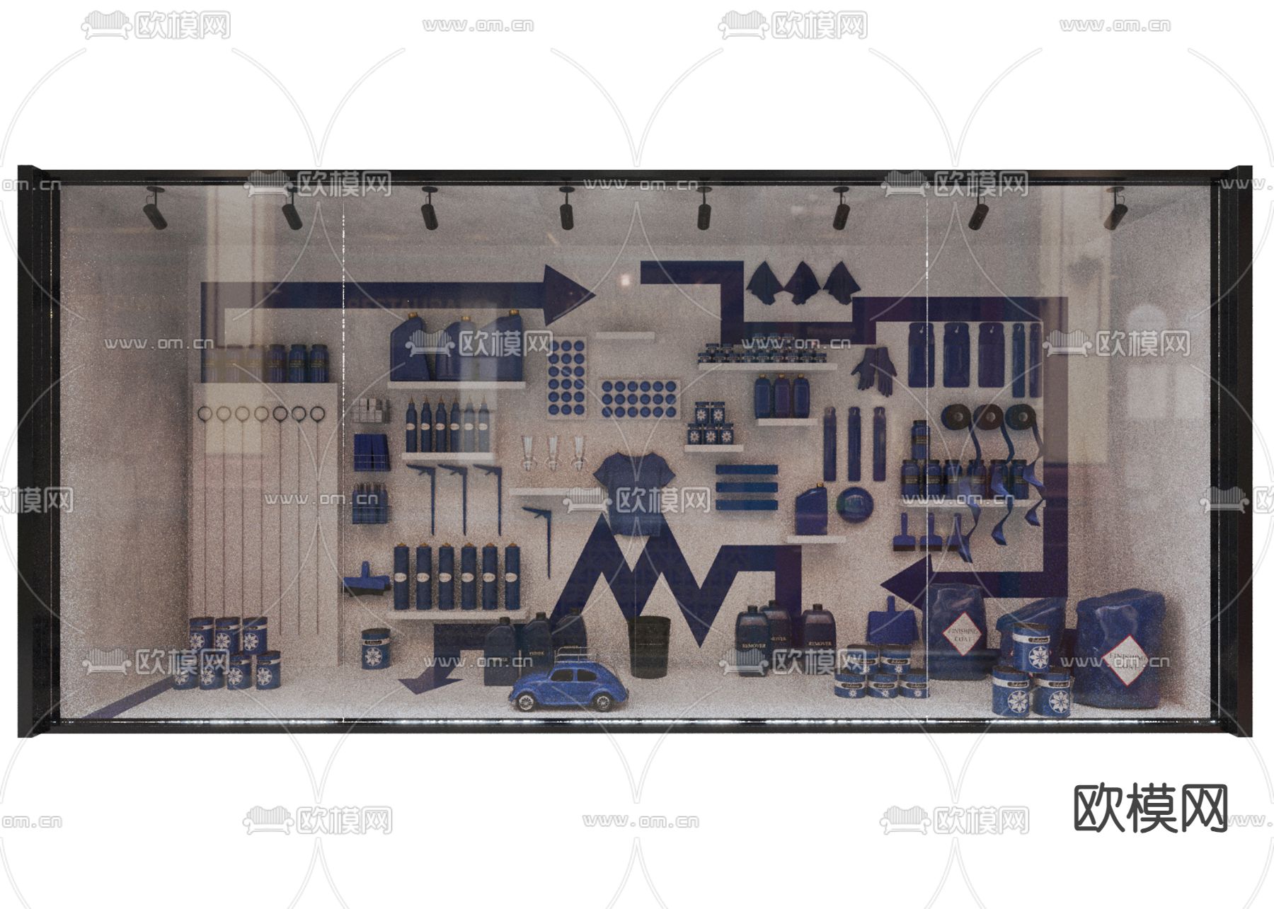 街头橱窗免费3d模型下载