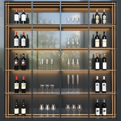  酒具 红酒su模型 