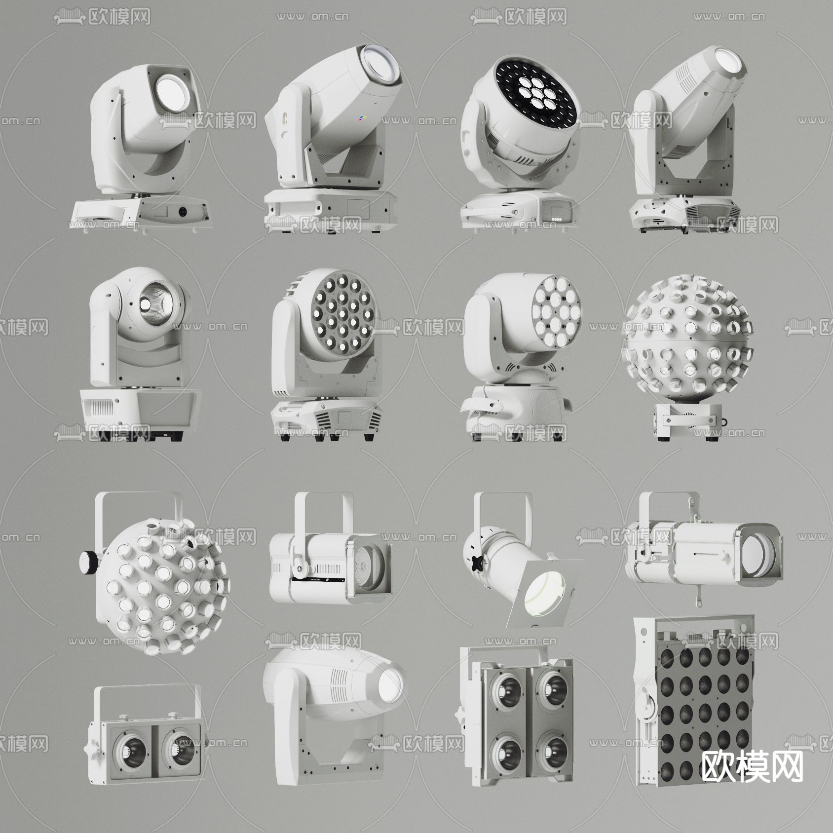 舞台灯 激光射灯3d模型下载