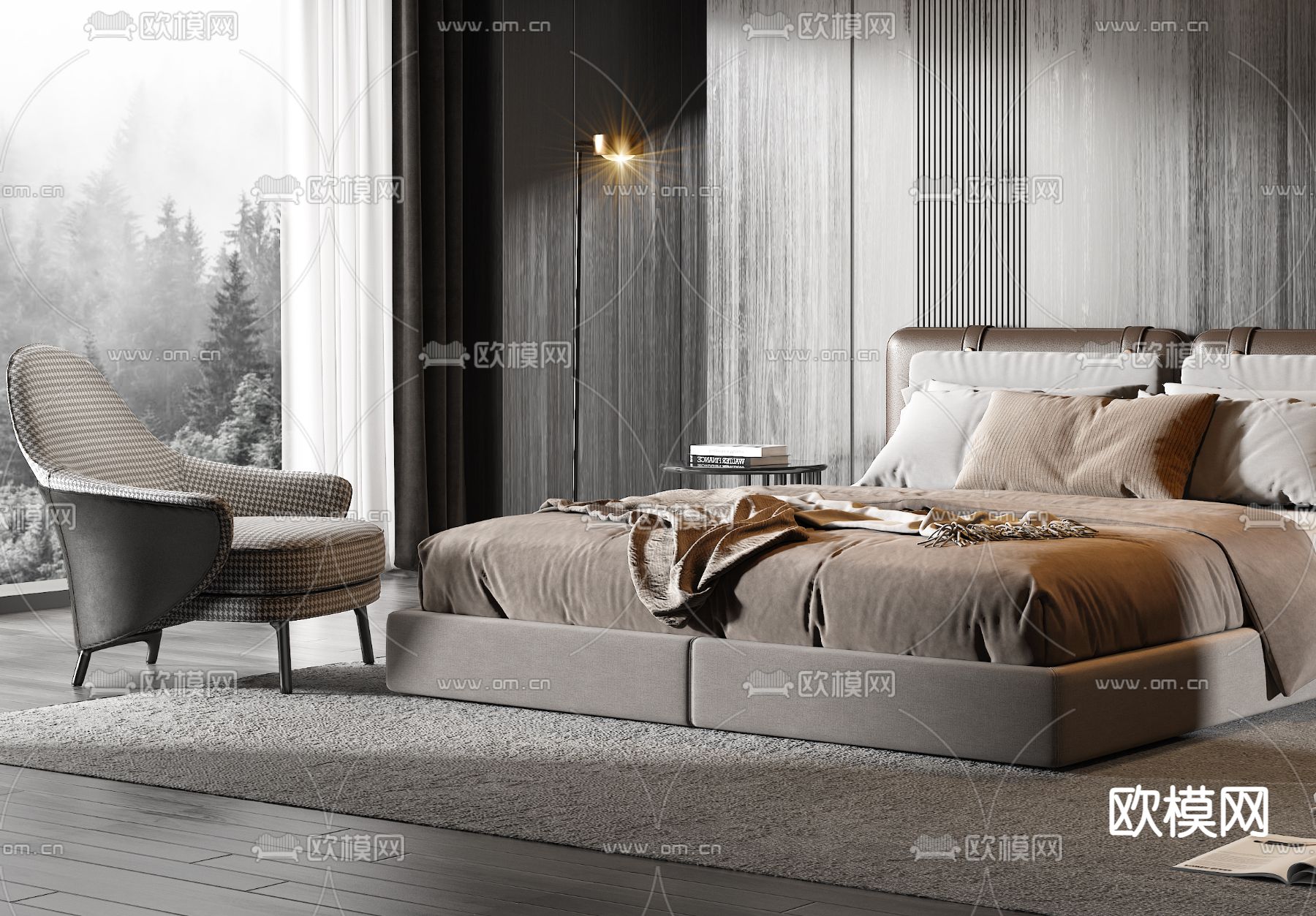 Minotti 卧室 主卧su模型下载（渲染图4）