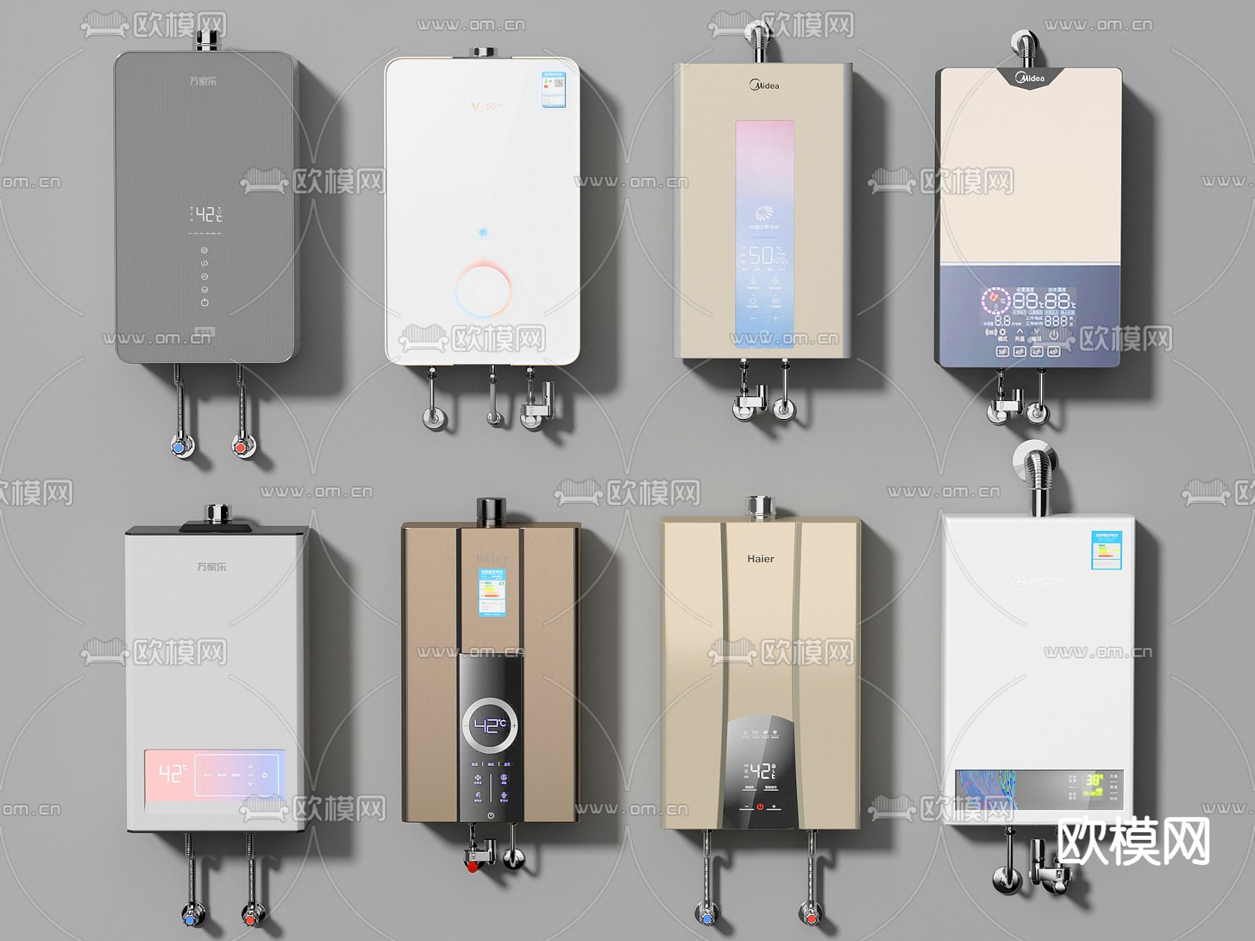 电热水器 燃气热水器3d模型下载
