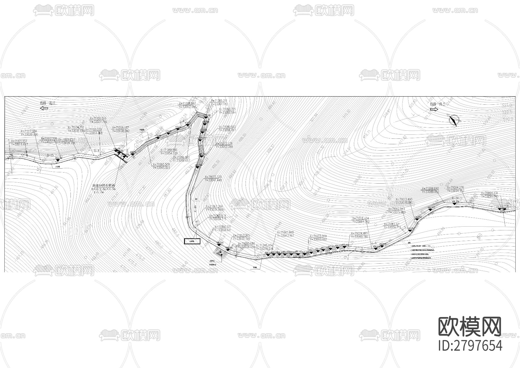 金剑山森林步道工程cad施工图下载（渲染图6）