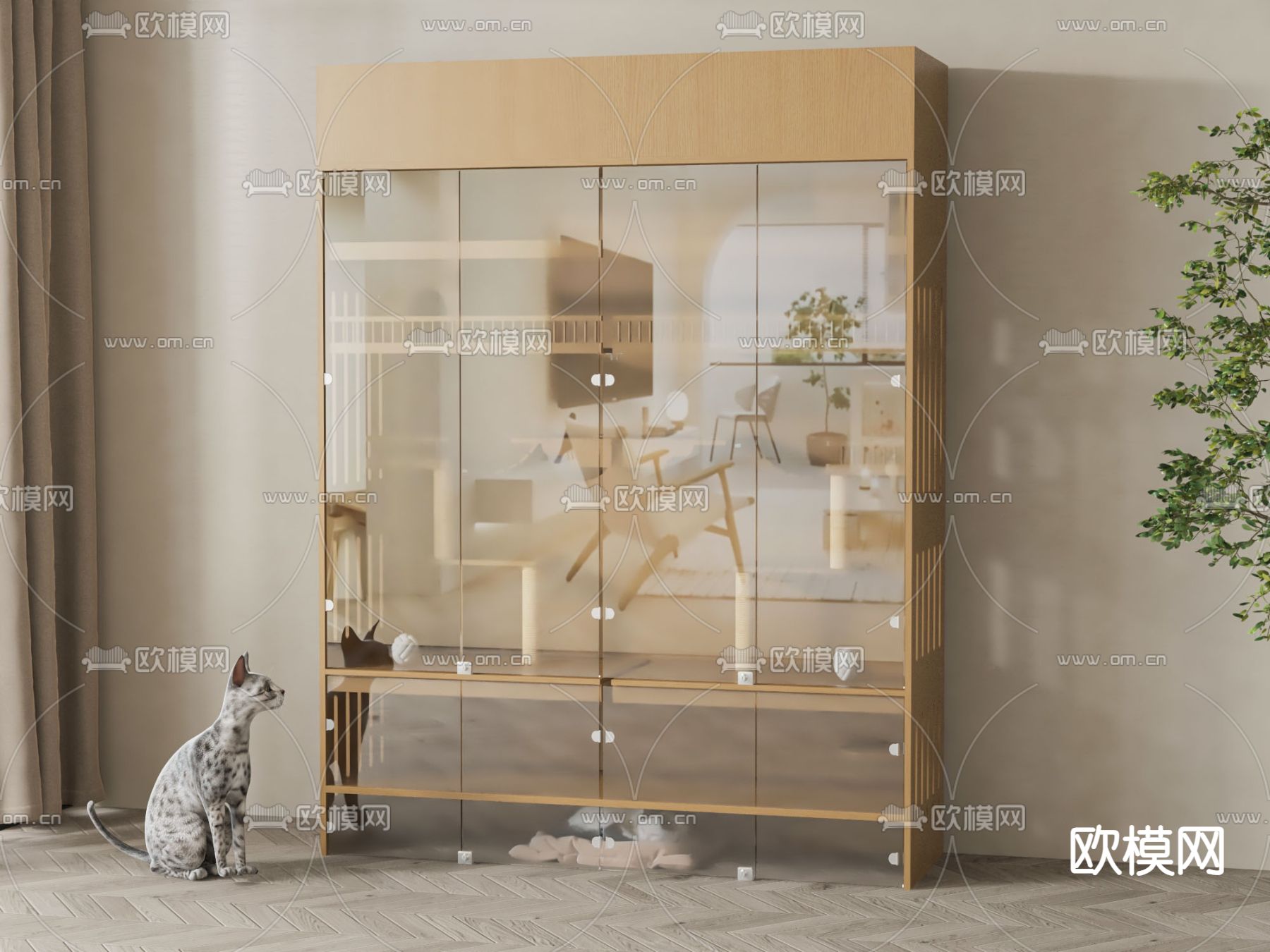 猫爬架 猫窝3d模型下载
