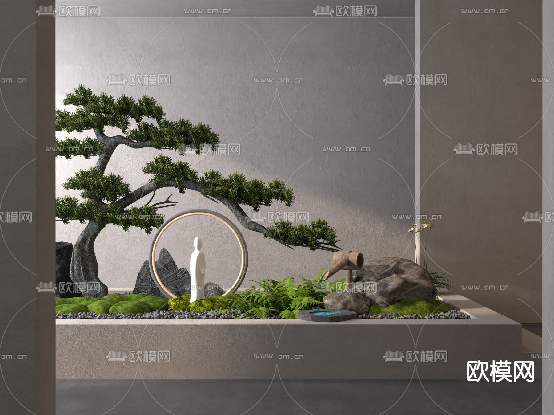 室内造景 景观小品3d模型下载_ID14231038_3dmax免费模型-欧模网