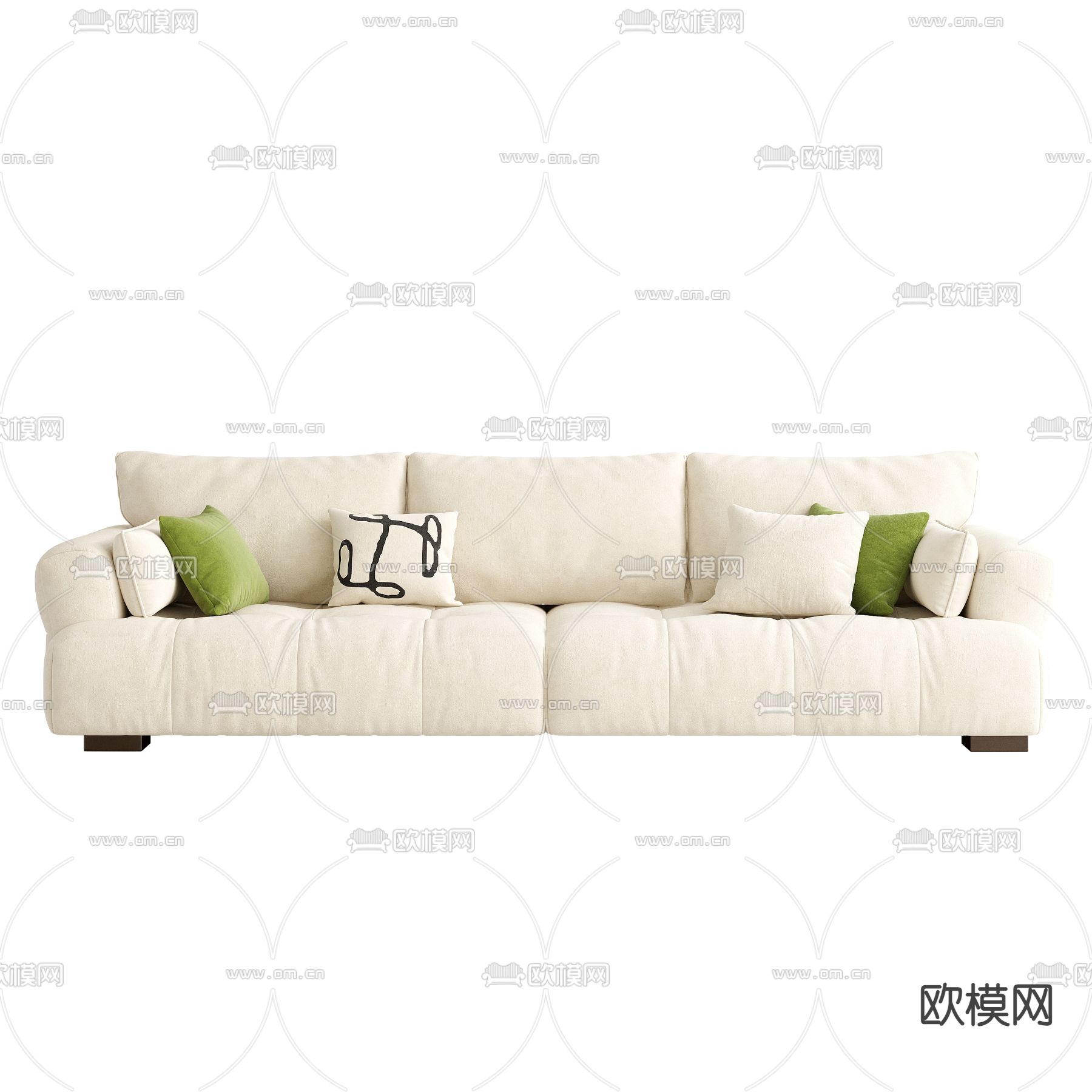 双人沙发 软体沙发3d模型下载（渲染图3）