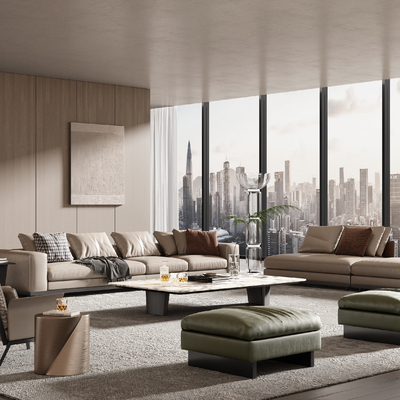  Minotti 客厅su模型 