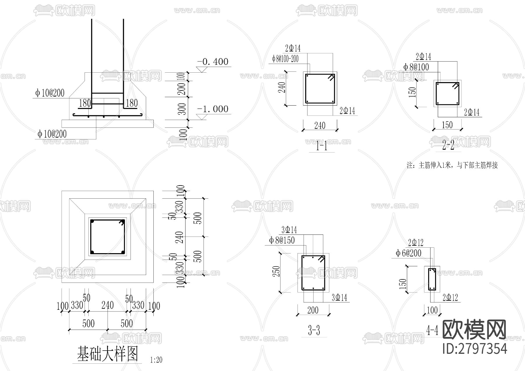 廊架详图cad大样图下载（渲染图5）