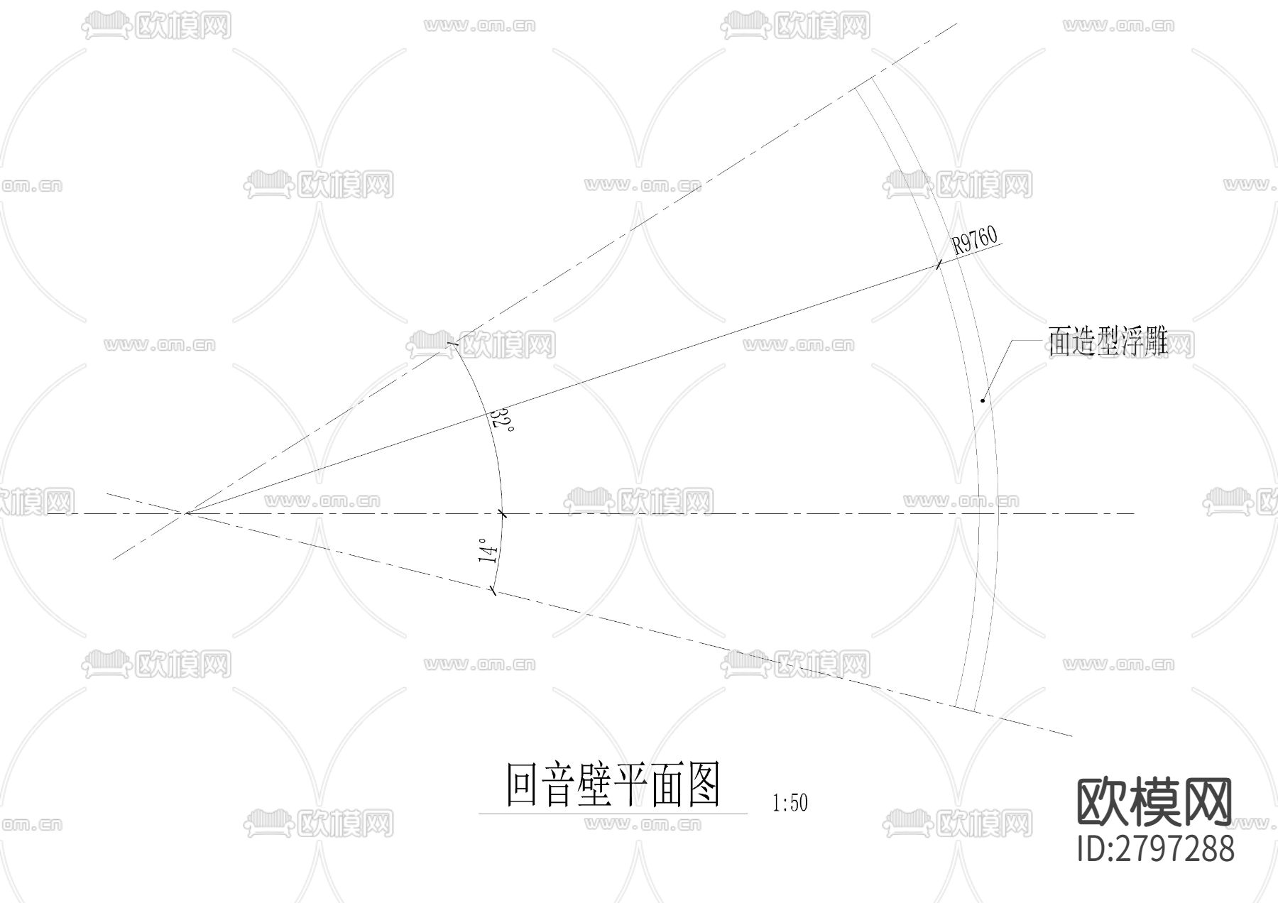 回音壁cad大样图下载（渲染图1）