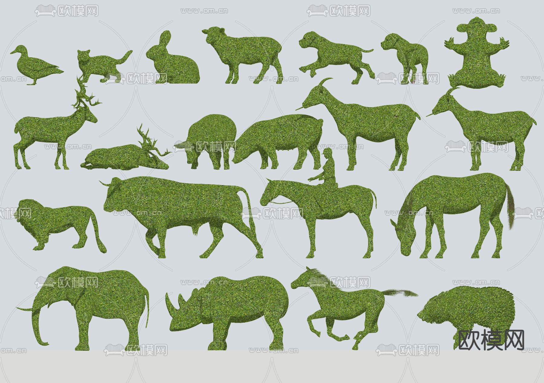 雕塑景观小品su模型