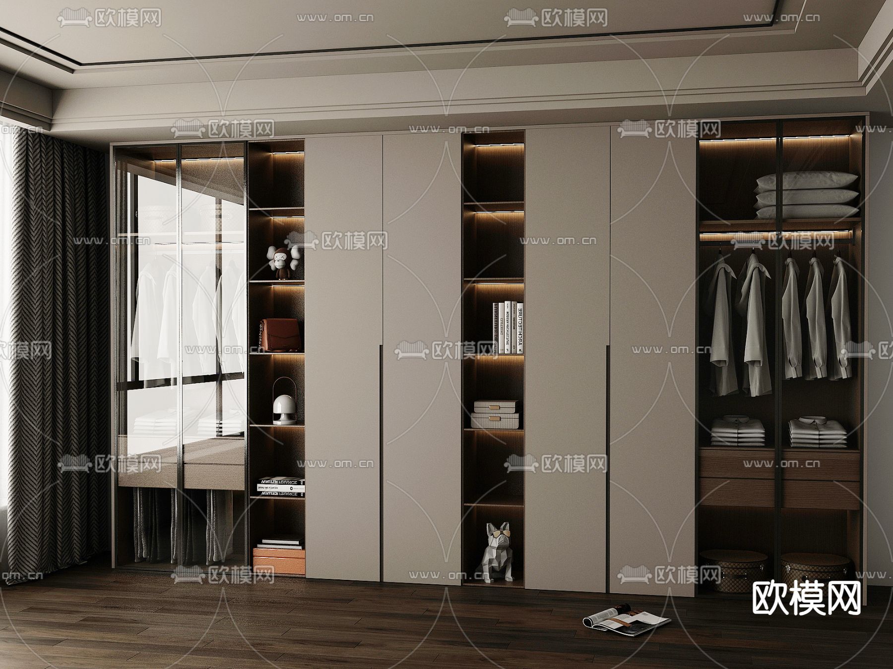 现代衣柜 衣橱3d模型下载