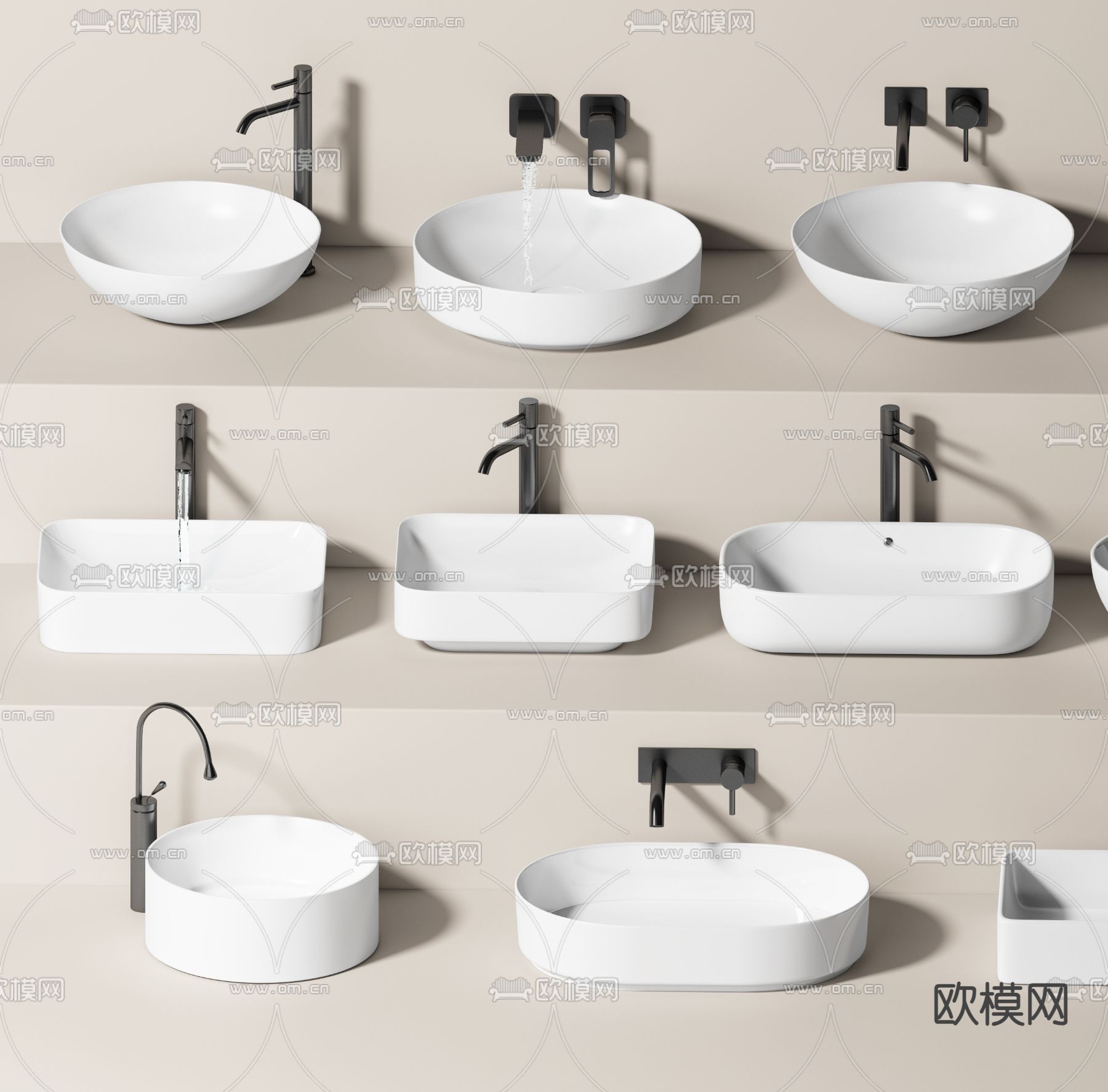 洗手盆 台上盆su模型下载（渲染图1）