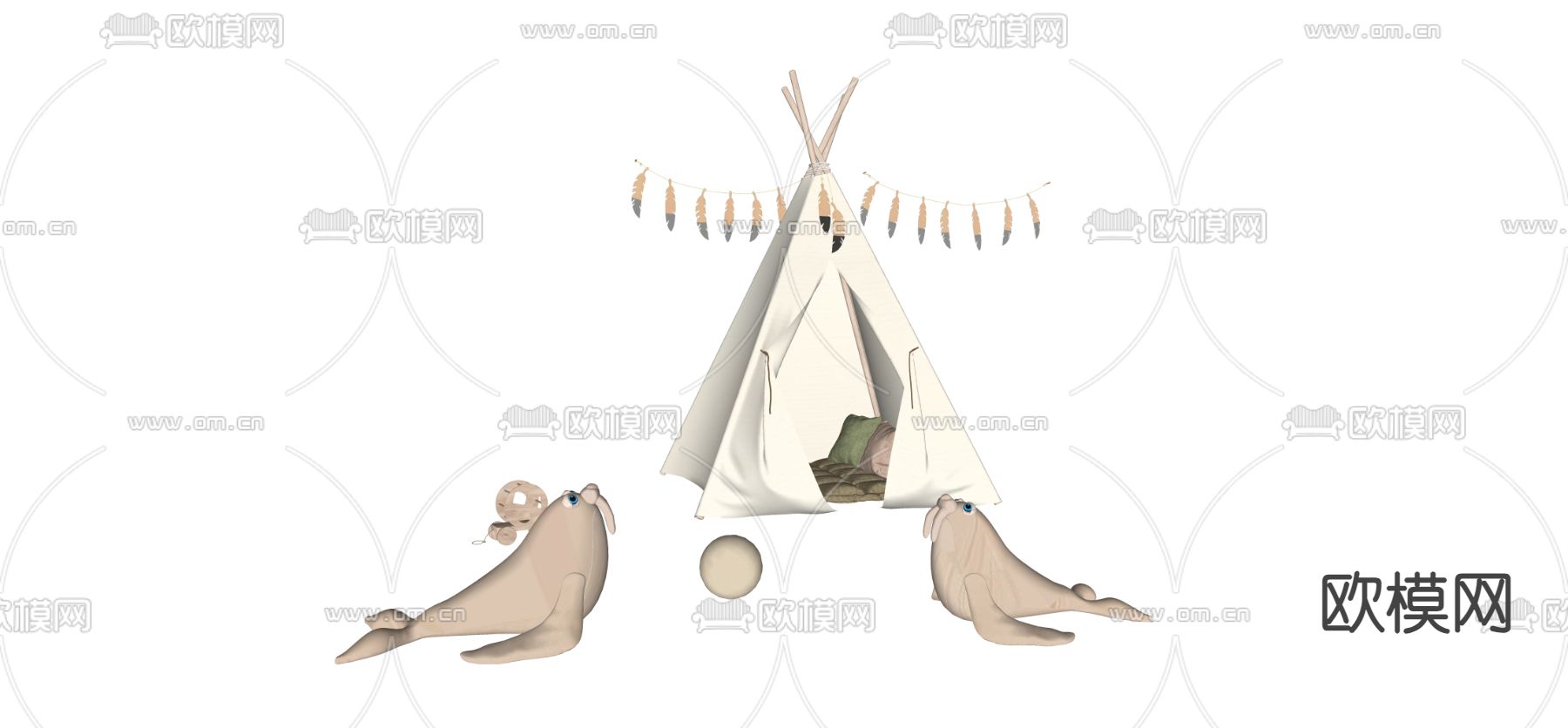 帐篷su模型下载（渲染图2）