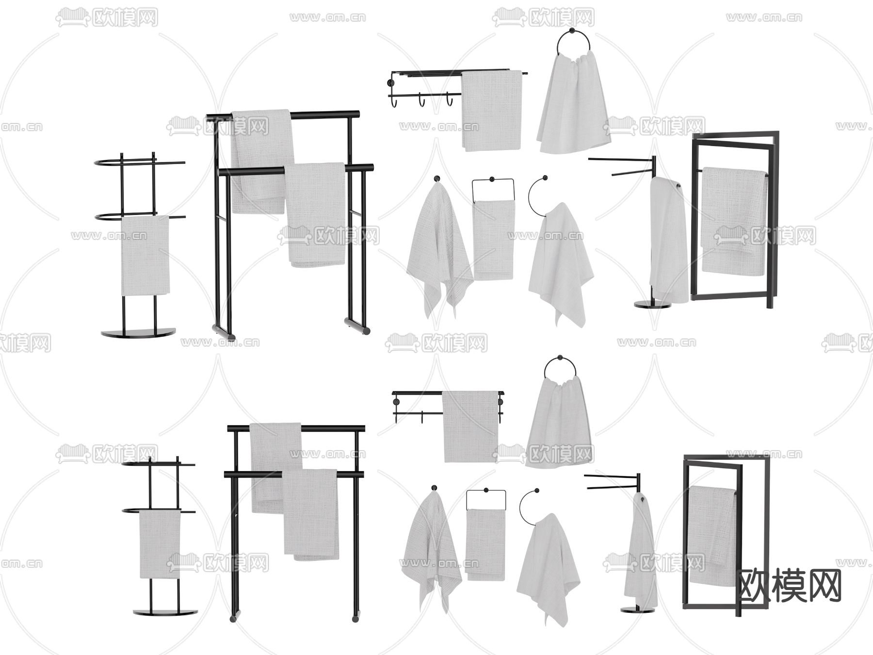毛巾架su模型下载（渲染图1）