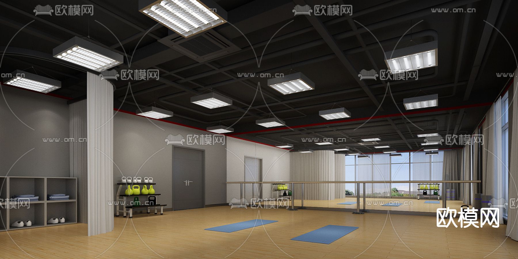 舞蹈教室免费3d模型下载