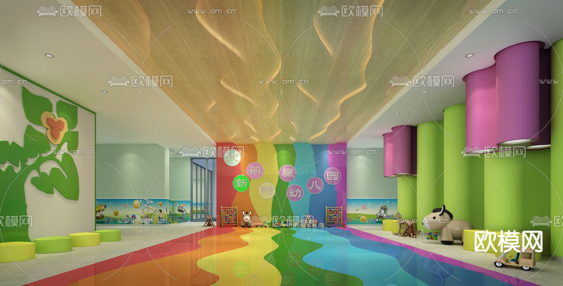 幼儿园活动室免费3d模型下载