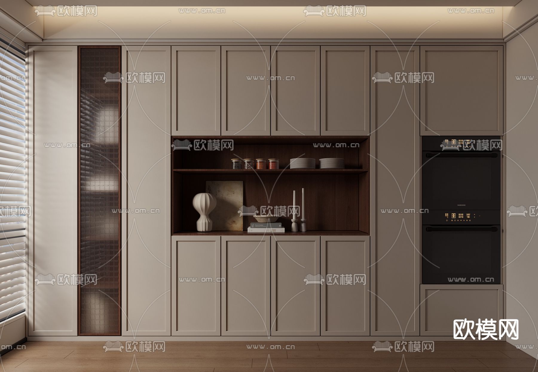 侘寂装饰柜 餐边柜3d模型下载