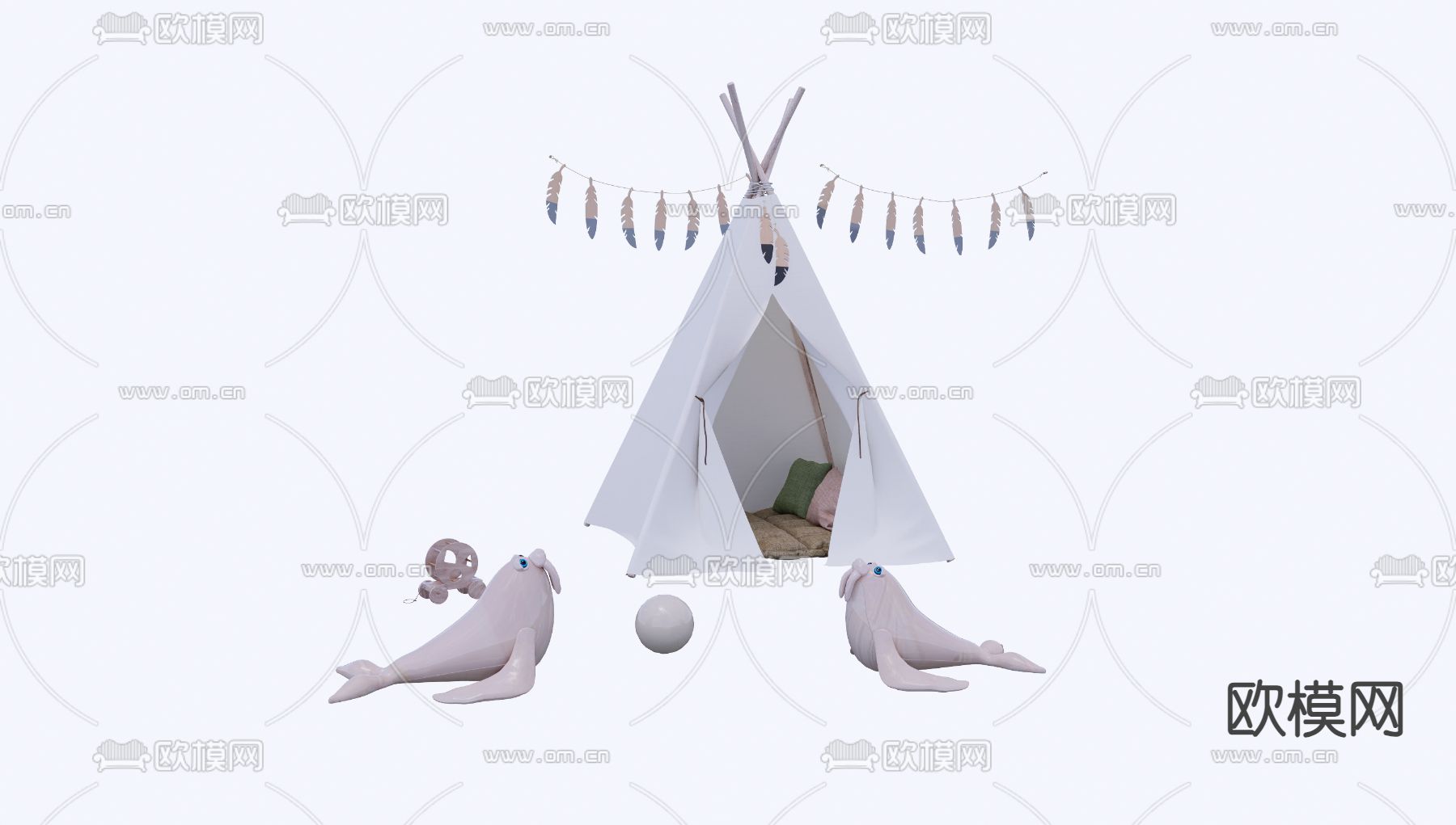 帐篷su模型下载（渲染图1）