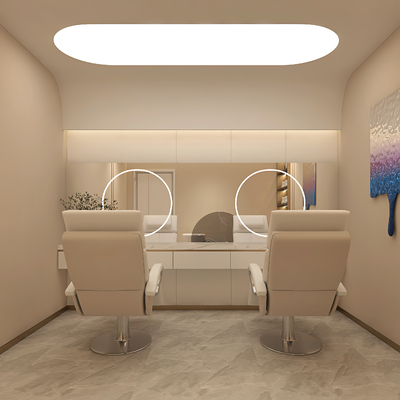  现代美发店su模型 