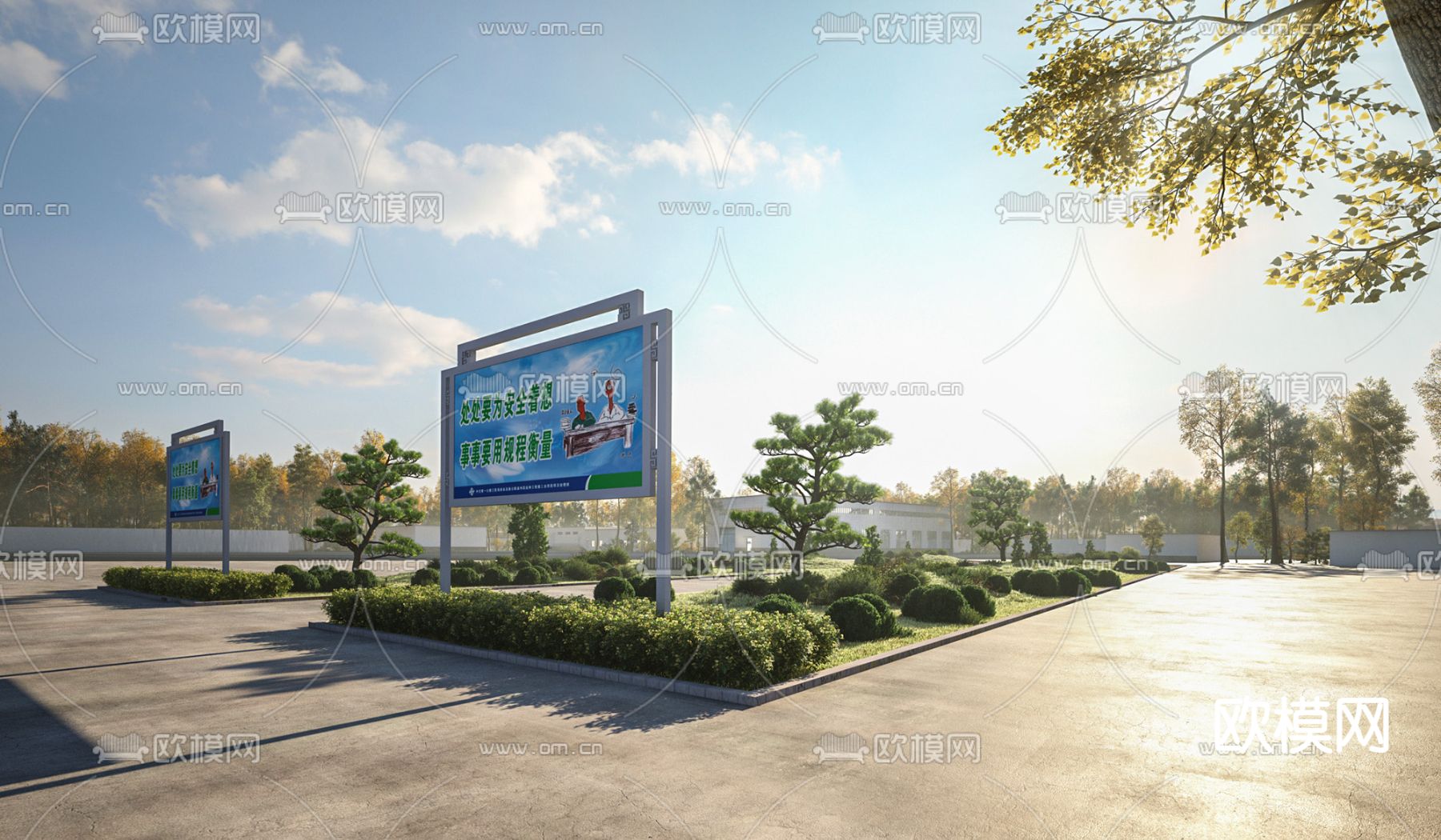 工业厂房 车间3d模型下载