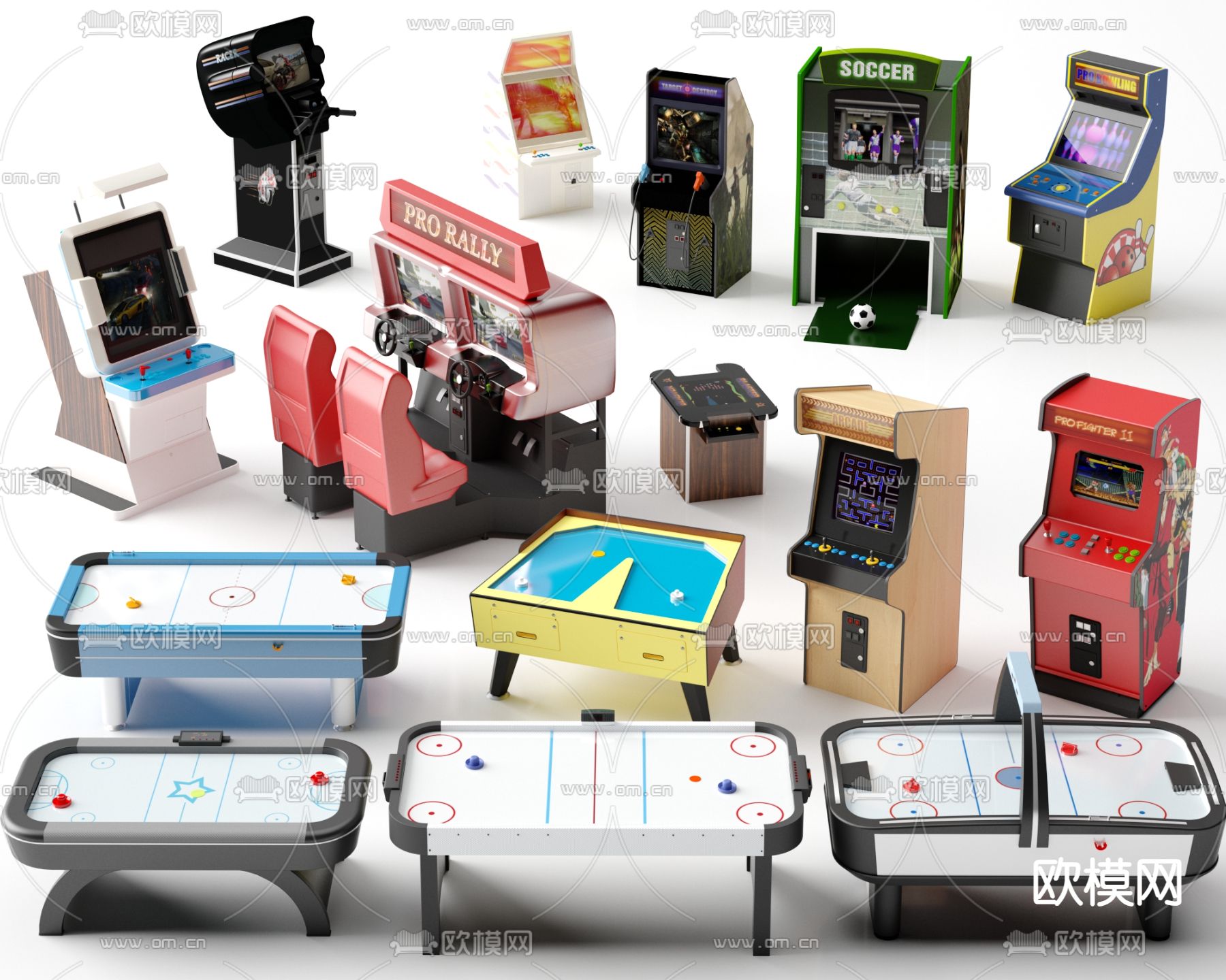 台球 游戏机 投篮机 赛车机3d模型下载