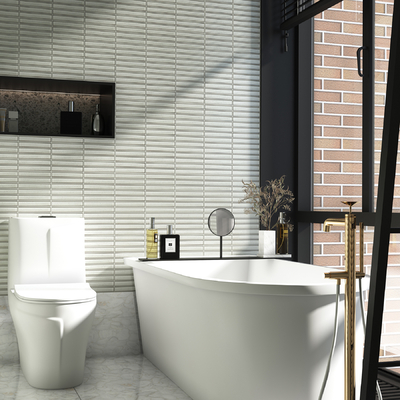  现代浴缸 马桶su模型 