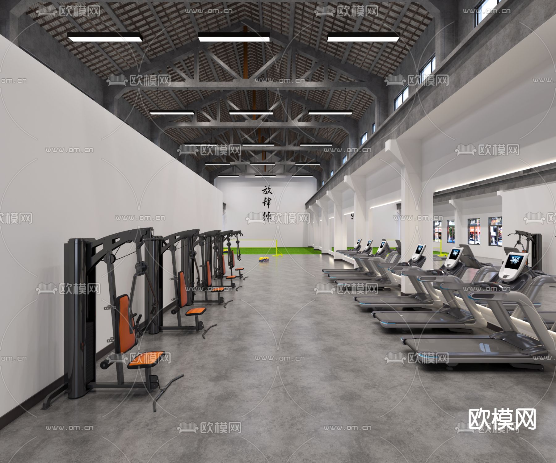 健身房 健身馆3d模型下载
