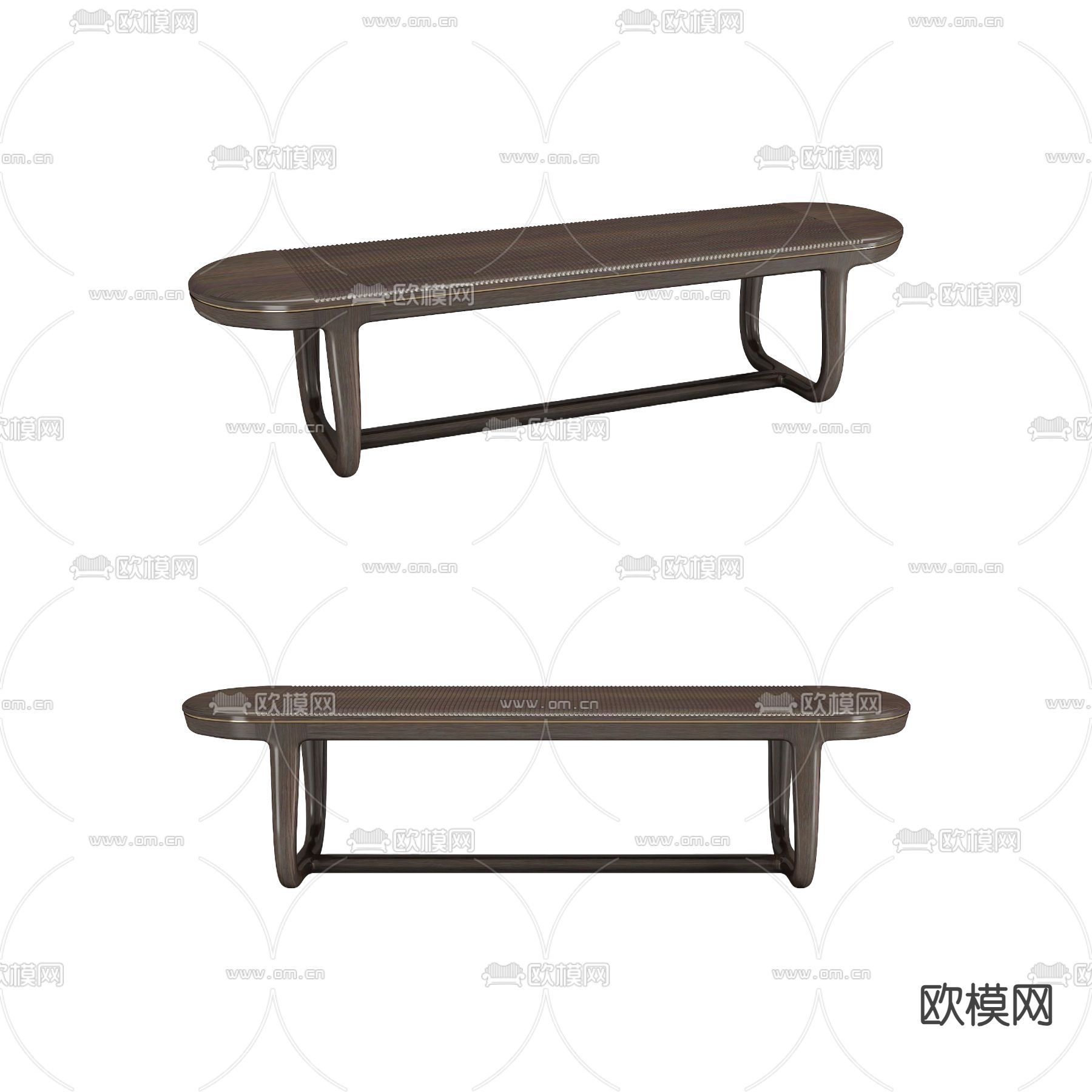 新中式床尾凳 脚踏3d模型下载