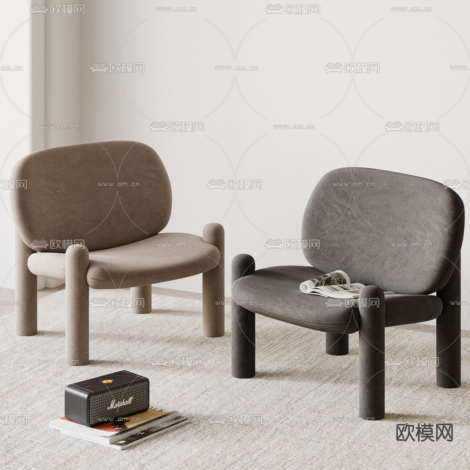 Driade 北欧椅子 休闲椅3d模型下载