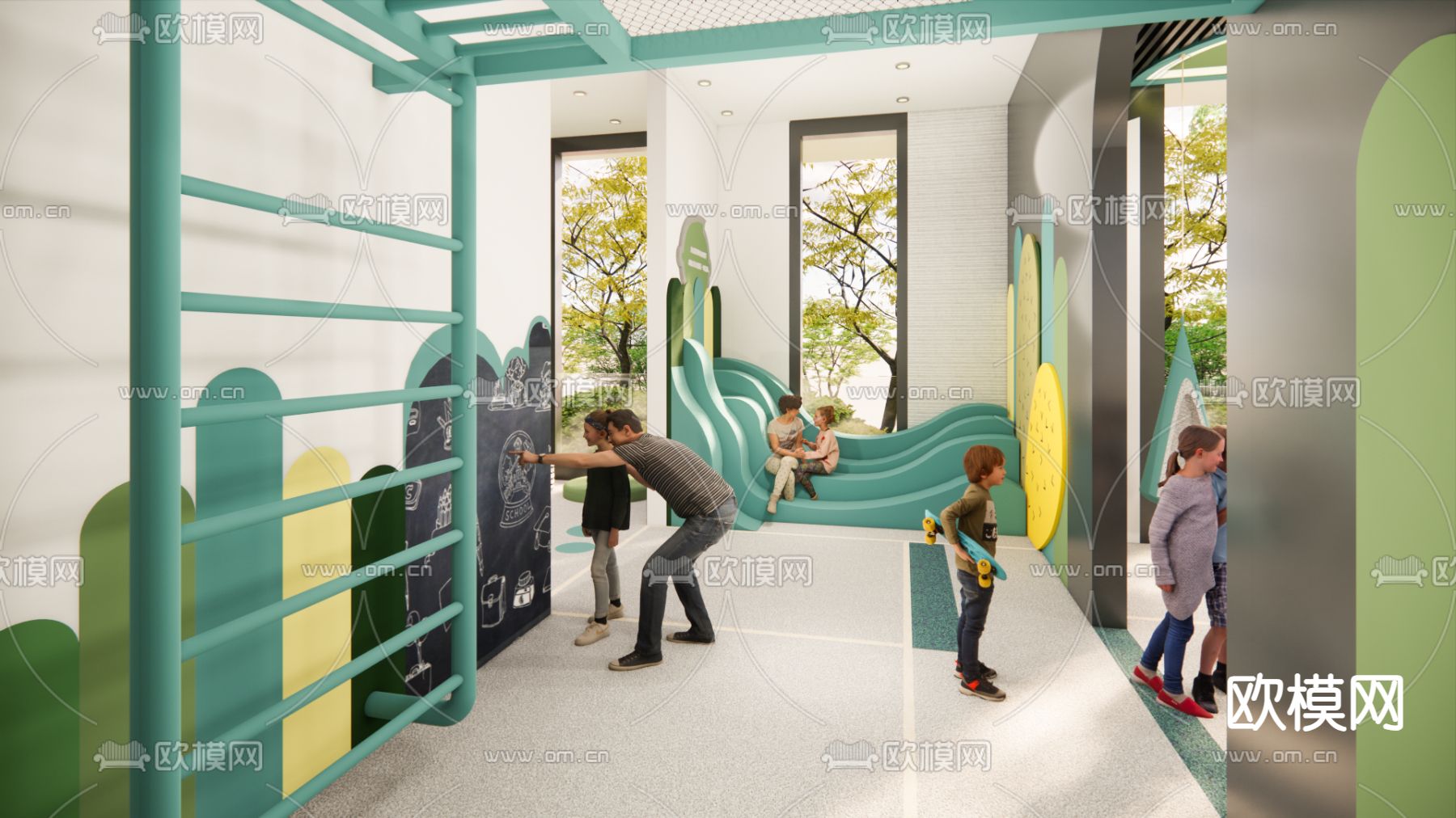 架空层 感官训练营su模型下载（渲染图1）