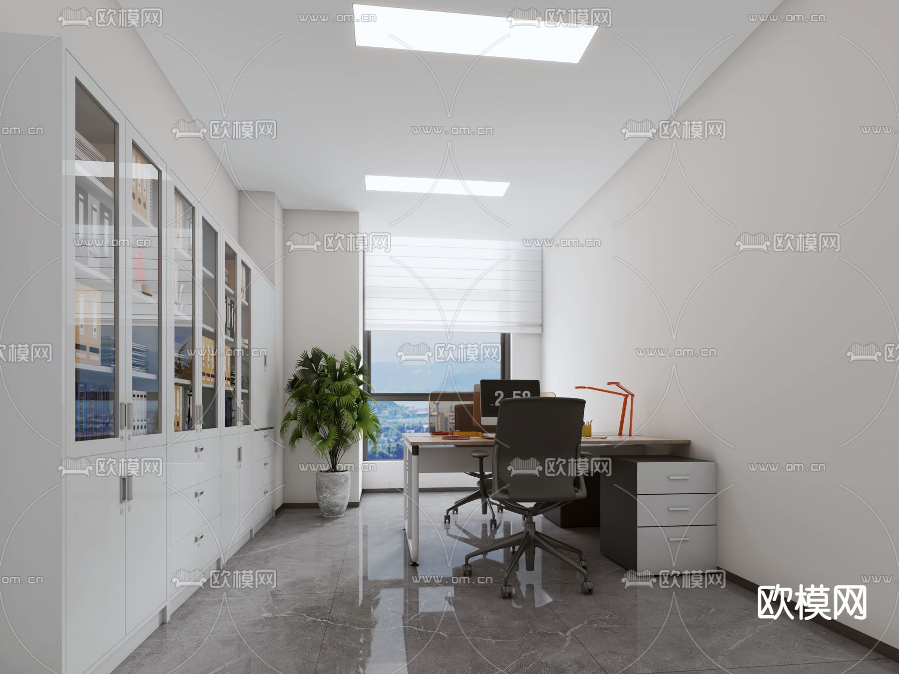 办公室su模型下载（渲染图1）