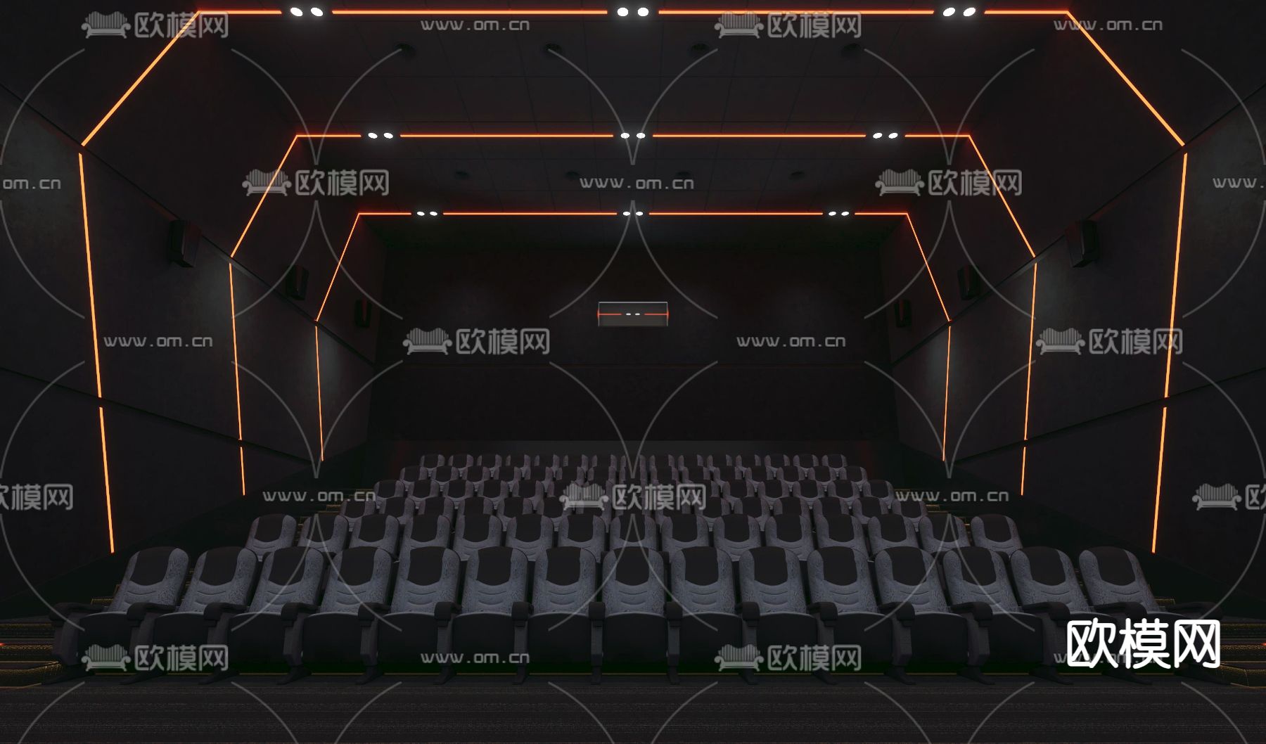 电影院 影厅3d模型下载（渲染图1）