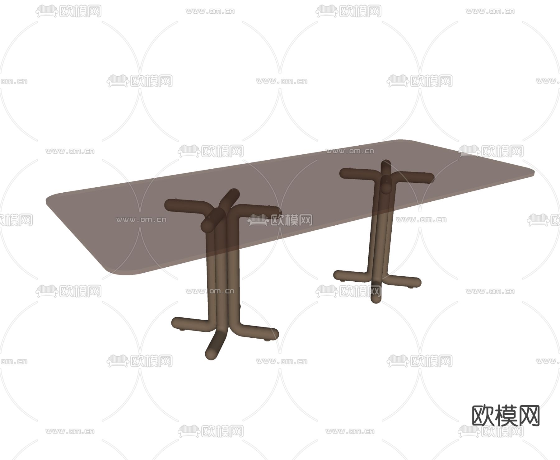 Poliform 餐桌su模型下载（渲染图2）
