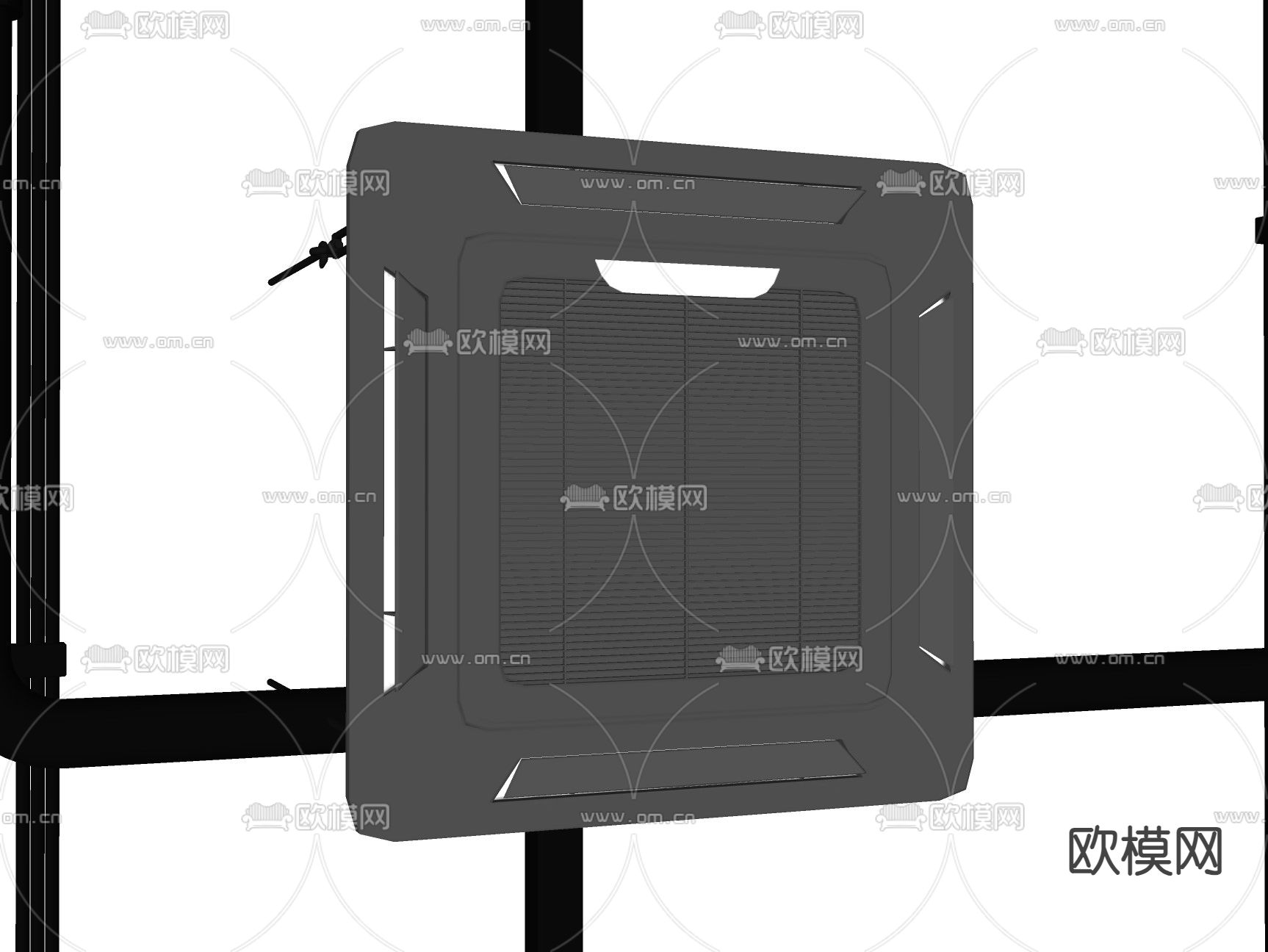 中央空调 洗顶空调su模型下载（渲染图2）