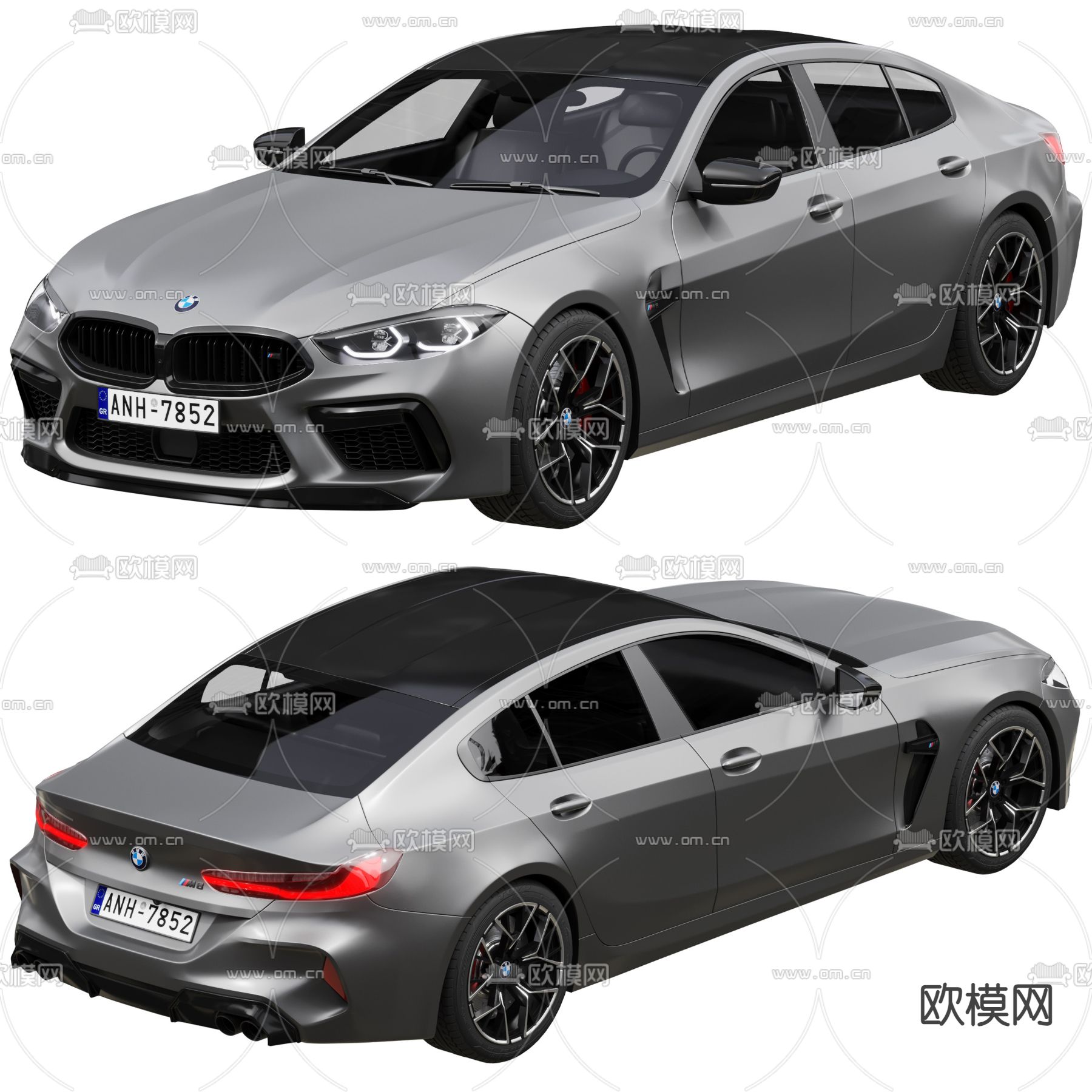 宝马汽车 轿车3d模型下载（渲染图2）