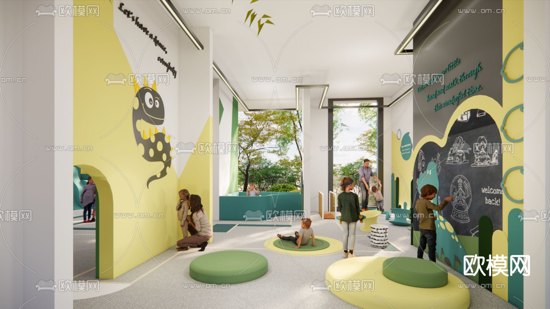 架空层 感官训练营su模型下载（渲染图2）