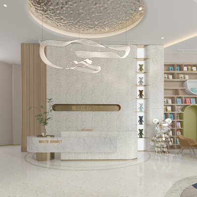  现代培训中心 前台su模型 