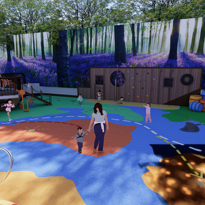  儿童活动场地su模型 