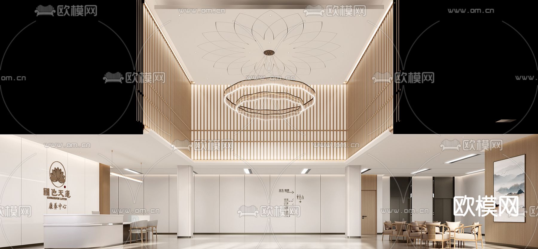 医疗康养医院3d模型下载（渲染图3）