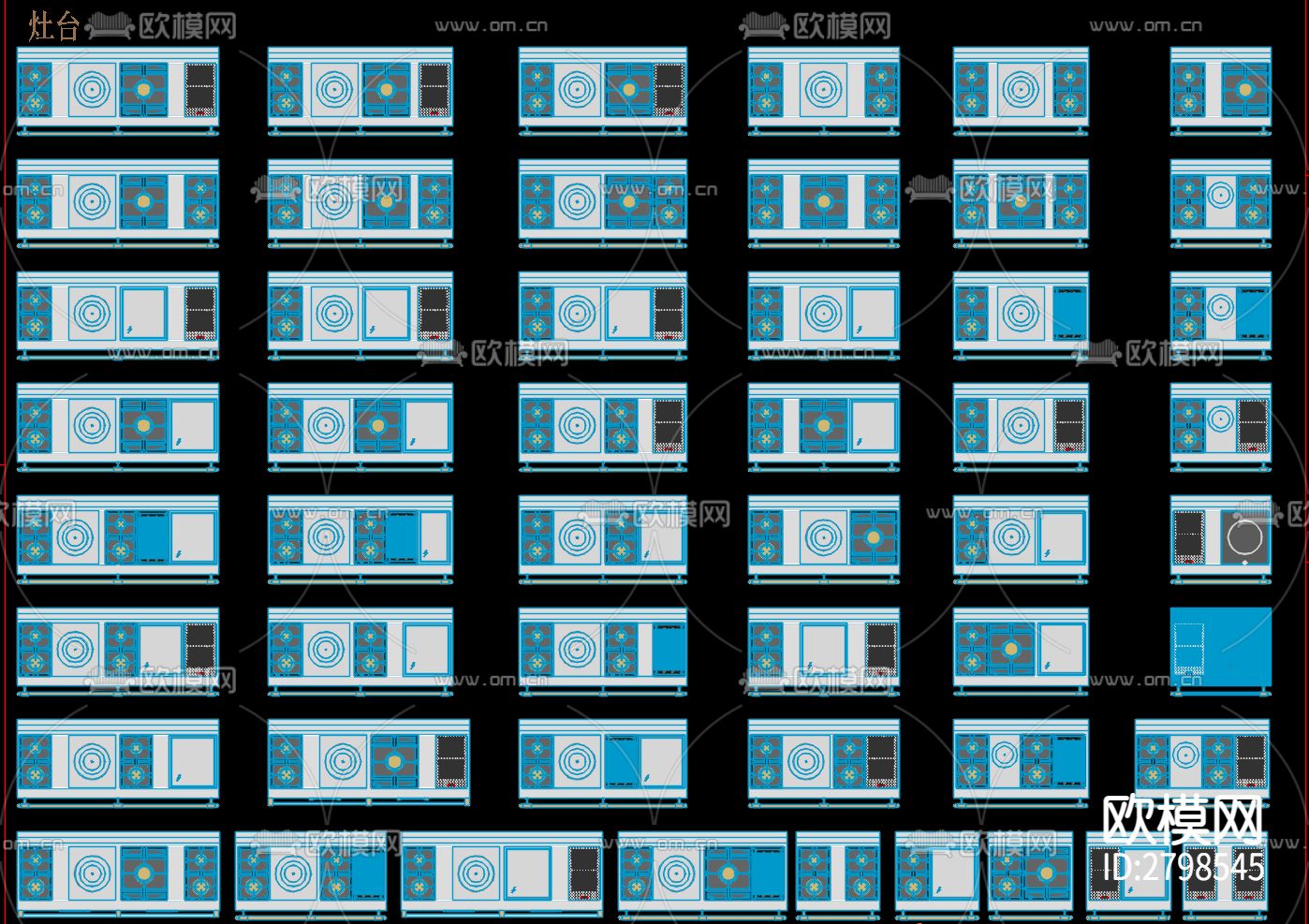 精选挂画厨具电器洁具cad图库下载（渲染图5）