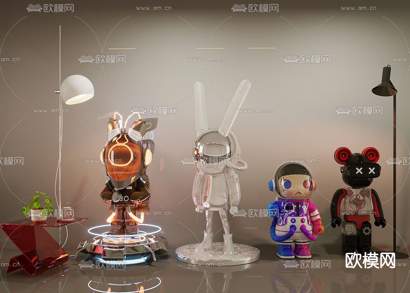 机器人潮玩 公仔 摆件3d模型下载