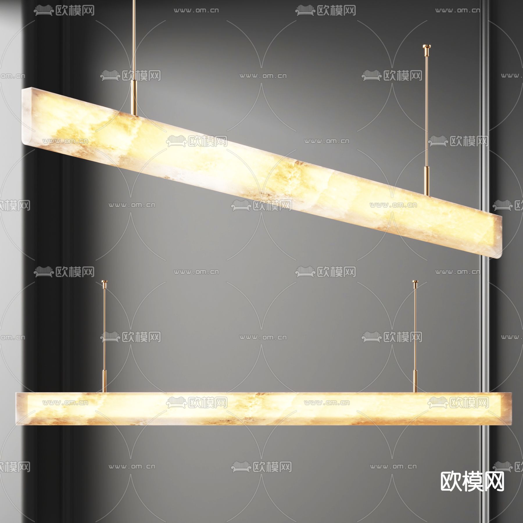长条吊灯 餐厅吊灯3d模型下载_ID14236812_3dmax免费模型-欧模网