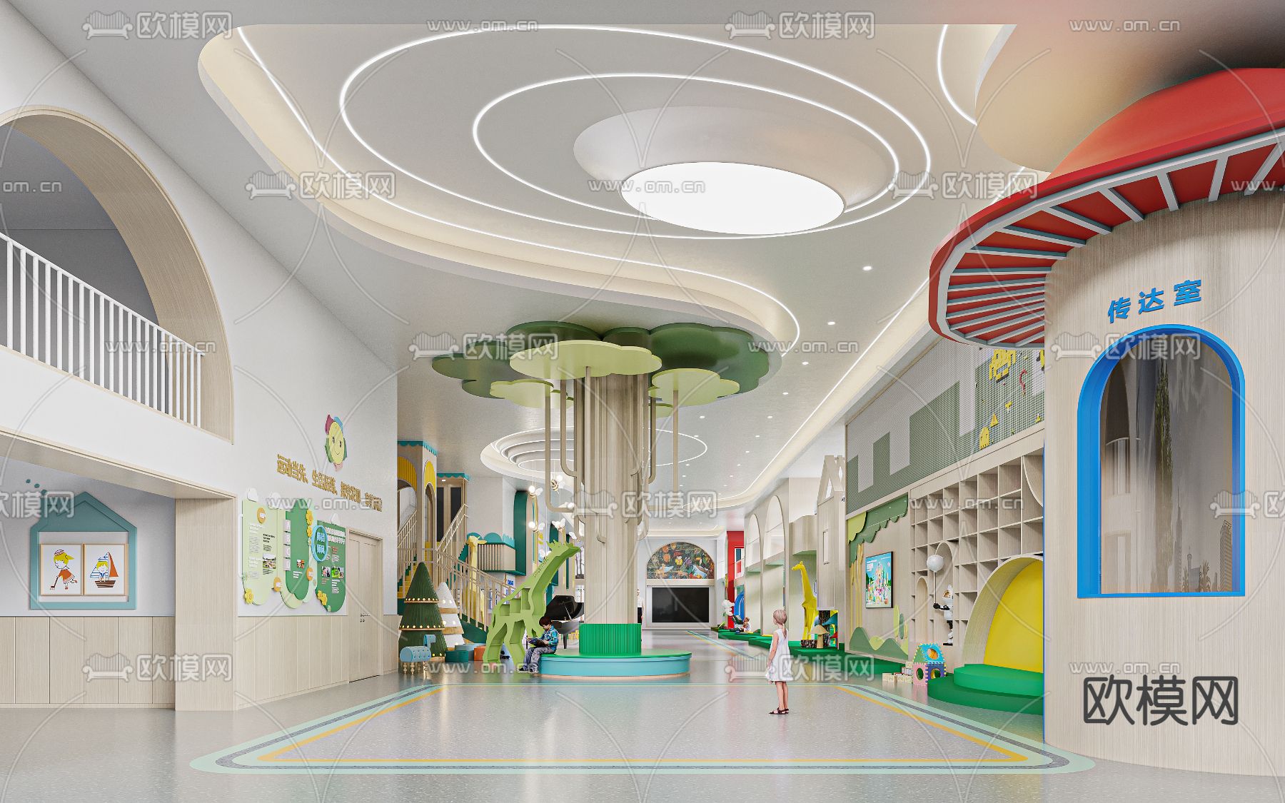 幼儿园大厅3d模型下载（渲染图4）