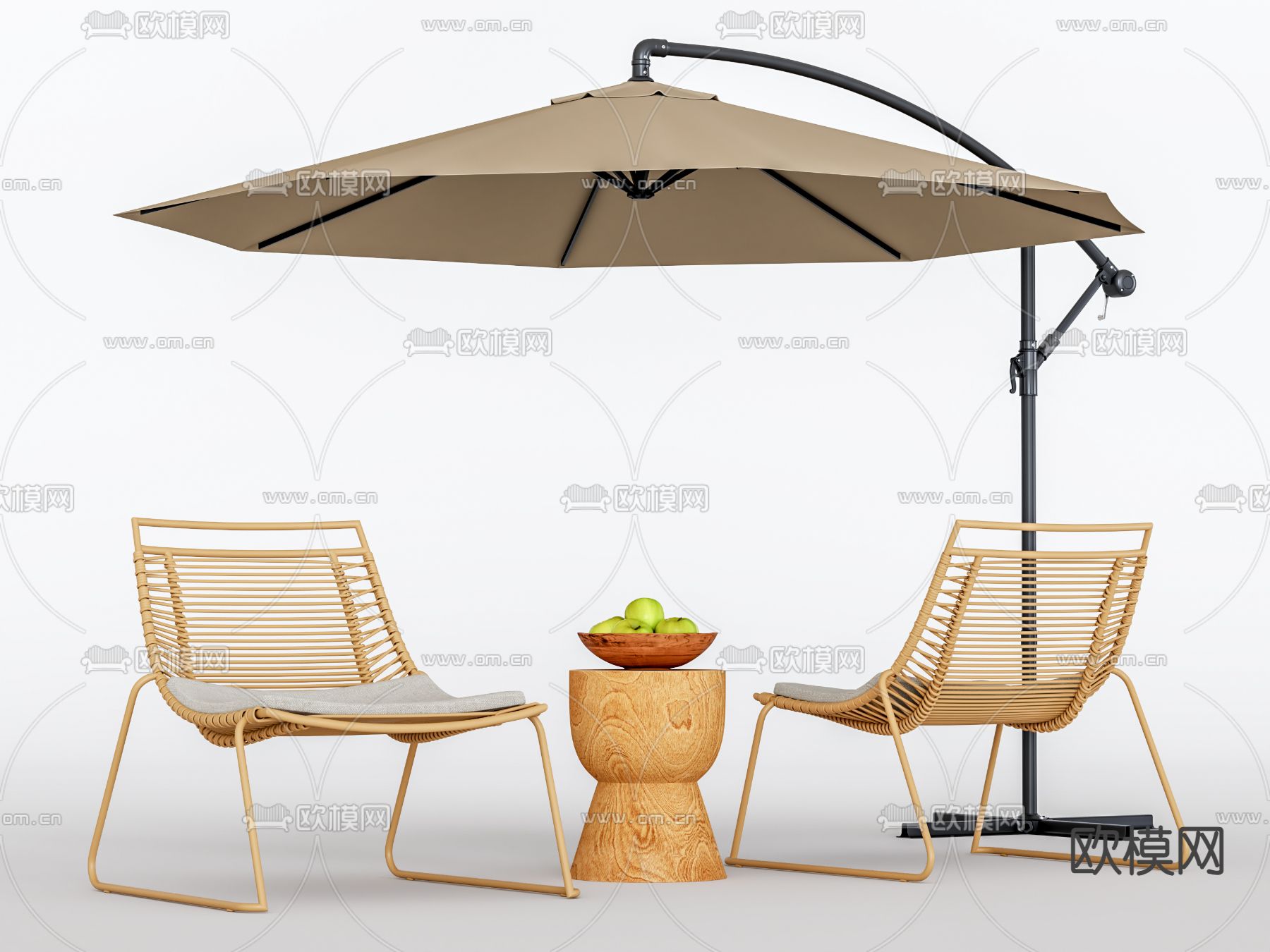 现代户外椅 休闲椅su模型下载（渲染图1）