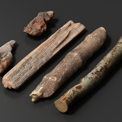  木头 树杆su模型 