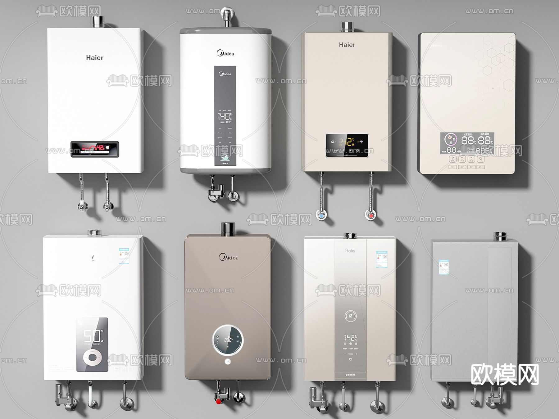 燃气热水器 直排热水器3d模型下载